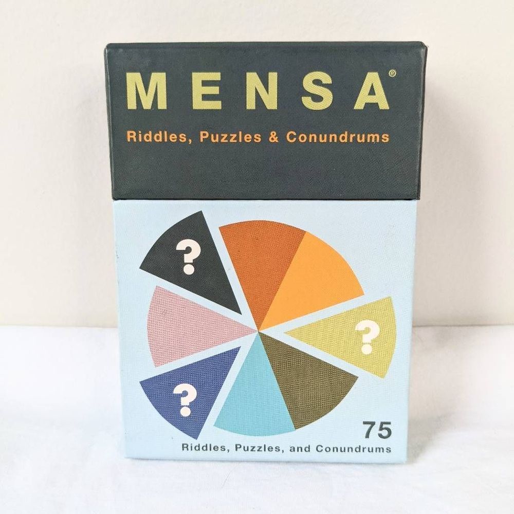 Mensa 75 Card Box Set Riddles, Puzzles, & Games Chronicle Books 2003